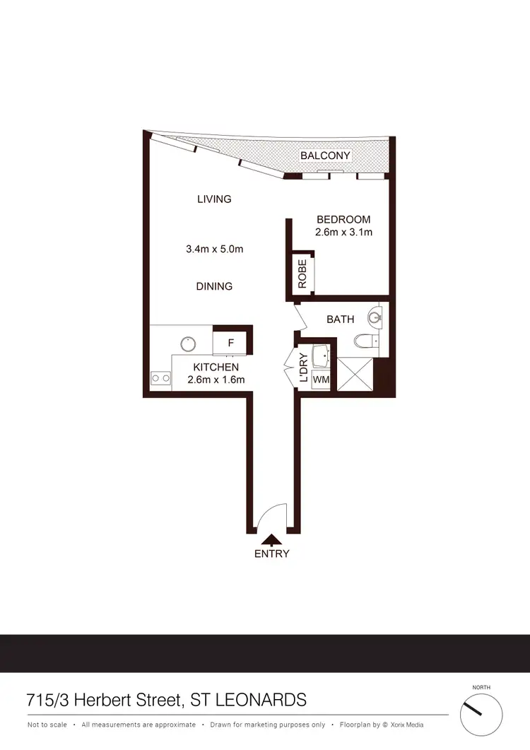 Floorplan of Homely apartment listing, 715/3 Herbert Street, St Leonards NSW 2065