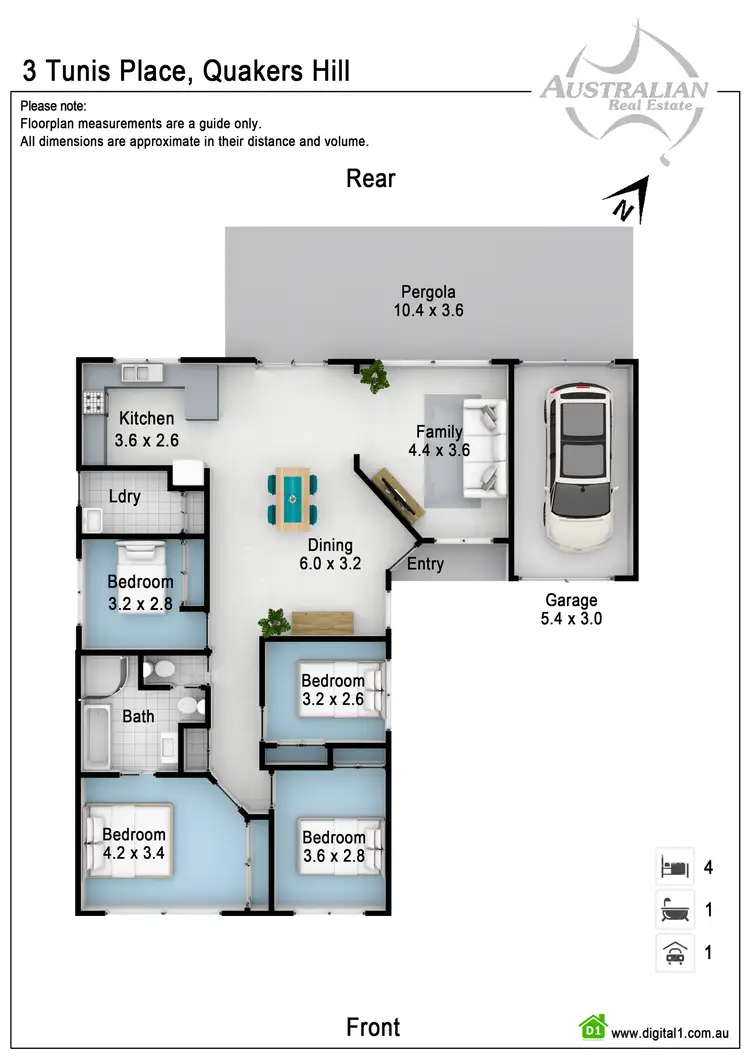 Floorplan of Homely house listing, 3 Tunis Place, Quakers Hill NSW 2763
