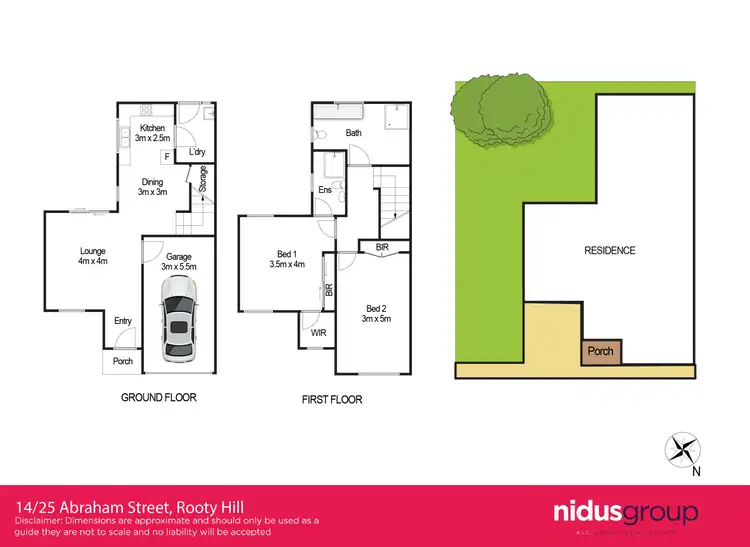 Floorplan of Homely townhouse listing, 14/25 Abraham Street, Rooty Hill NSW 2766