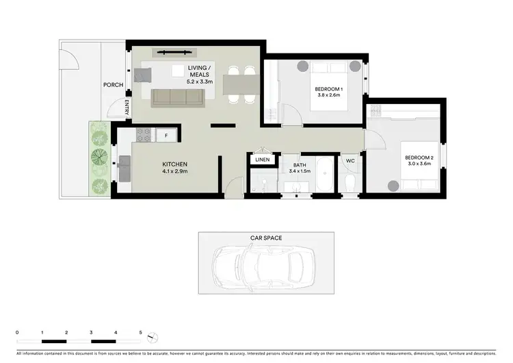 Floorplan of Homely apartment listing, 1/115 Gillies Street, Fairfield VIC 3078