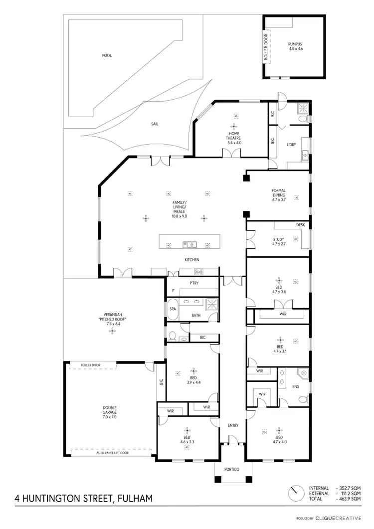 Floorplan of Homely house listing, 4 Huntington Avenue, Fulham SA 5024