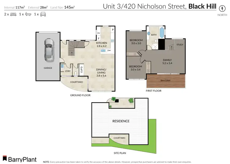 Floorplan of Homely house listing, 3/420 Nicholson Street, Black Hill VIC 3350