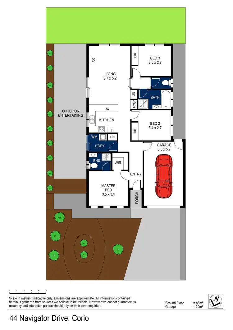 Floorplan of Homely house listing, 44 Navigator Drive, Corio VIC 3214