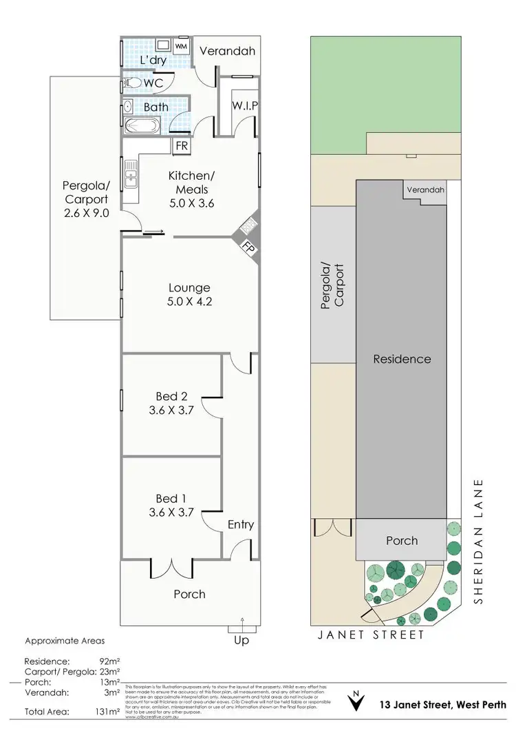 Floorplan of Homely house listing, 13 Janet Street, West Perth WA 6005