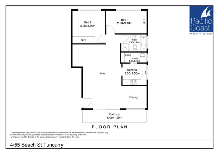 Floorplan of Homely unit listing, 4/55 Beach Street, Tuncurry NSW 2428