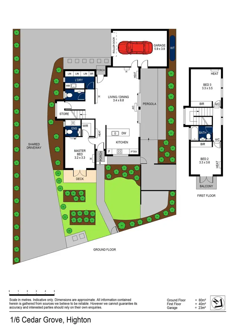 Floorplan of Homely townhouse listing, 1/6 Cedar Grove, Highton VIC 3216