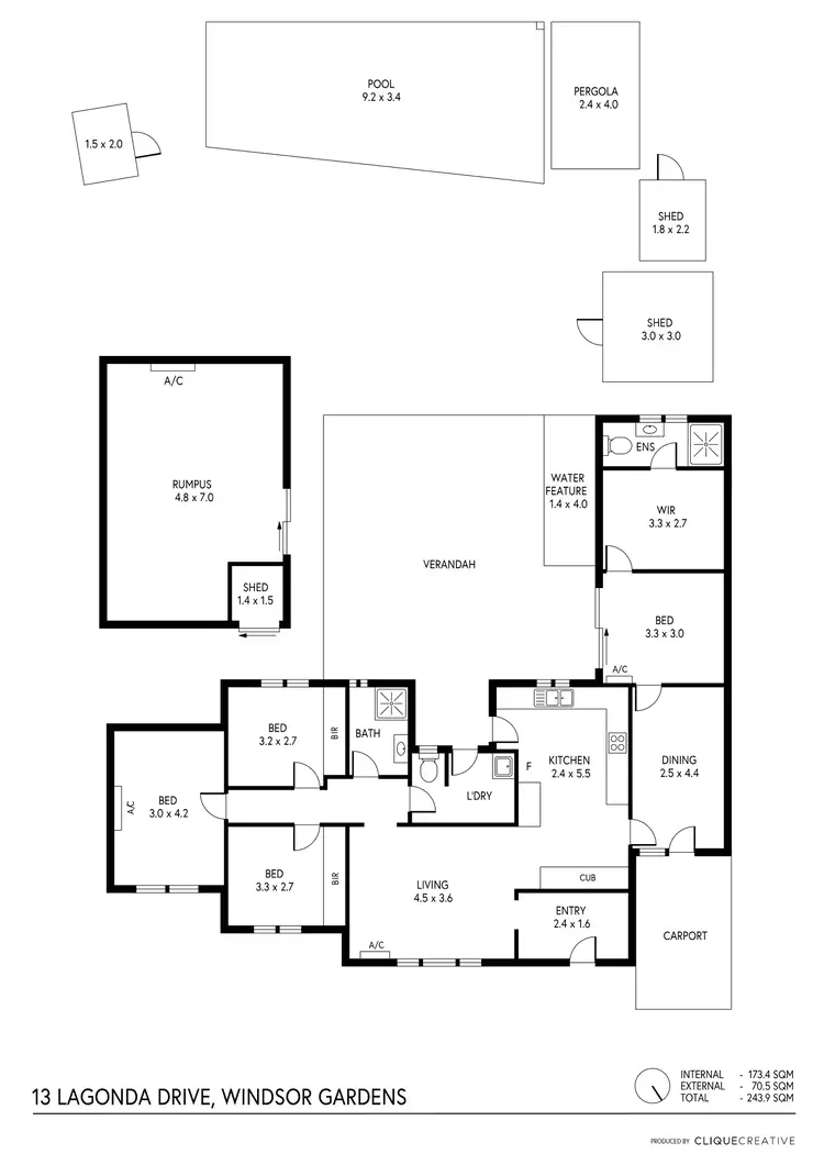 Floorplan of Homely house listing, 13 Lagonda Drive, Windsor Gardens SA 5087