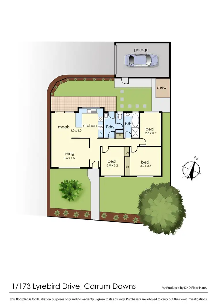 Floorplan of Homely house listing, 1/173 Lyrebird Drive, Carrum Downs VIC 3201