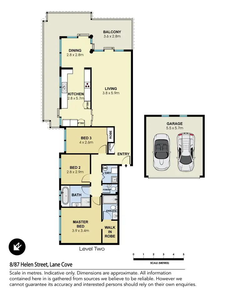 Floorplan of Homely apartment listing, 8/87 Helen Street, Lane Cove NSW 2066
