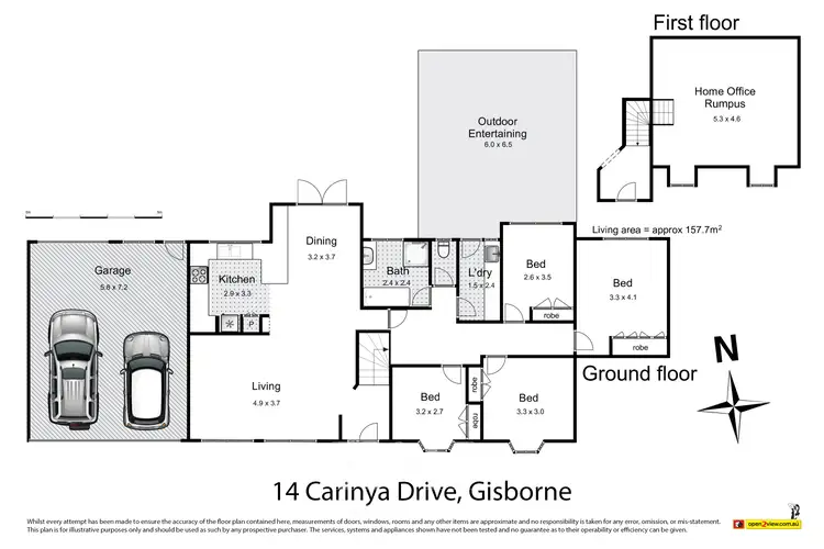 Floorplan of Homely house listing, 14 Carinya Drive, Gisborne VIC 3437