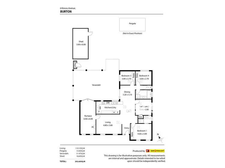 Floorplan of Homely house listing, 6 Kinross Ave, Burton SA 5110