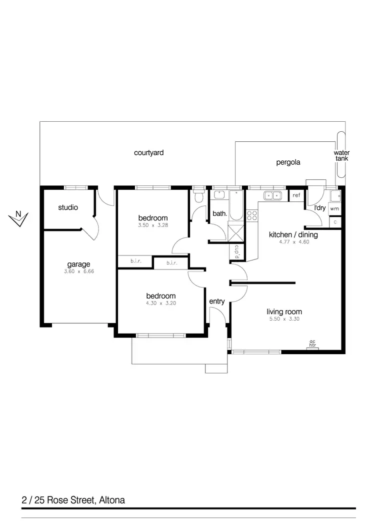 Floorplan of Homely unit listing, 2/25 Rose Street, Altona VIC 3018