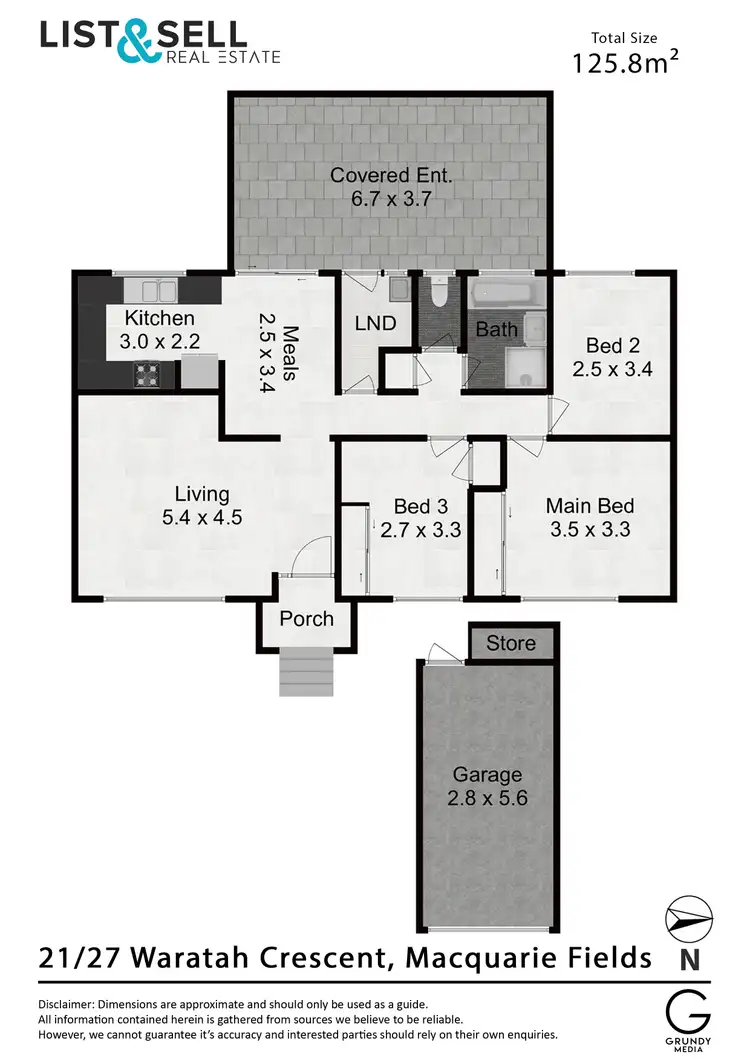 Floorplan of Homely villa listing, 21/27 Waratah Crescent, Macquarie Fields NSW 2564