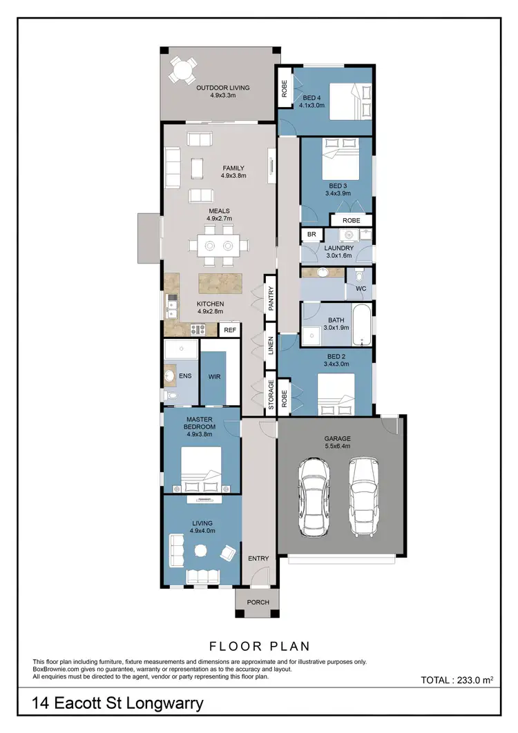 Floorplan of Homely house listing, 14 Eacott Street, Longwarry VIC 3816