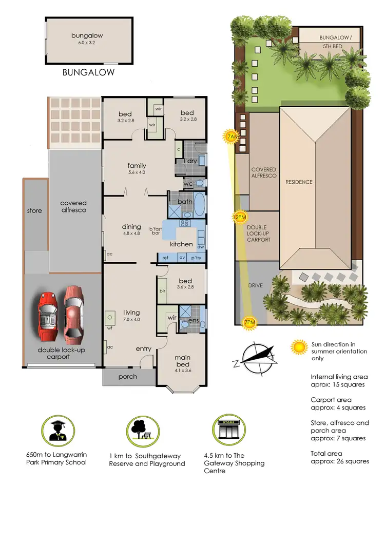 Floorplan of Homely house listing, 55 Monze Drive, Langwarrin VIC 3910