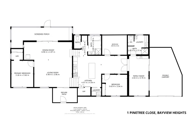 Floorplan of Homely house listing, 1 Pinetree Close, Bayview Heights QLD 4868
