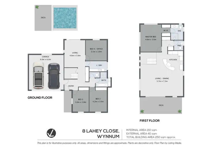 Floorplan of Homely house listing, 8 Lahey Close, Wynnum QLD 4178