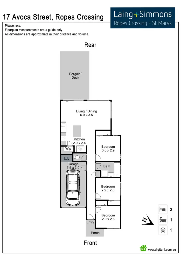 Floorplan of Homely house listing, 17 Avoca Street, Ropes Crossing NSW 2760