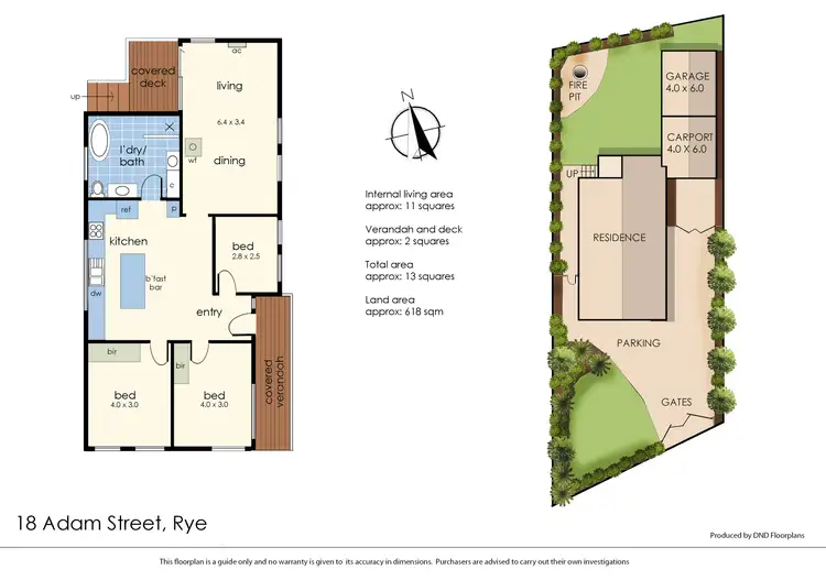 Floorplan of Homely house listing, 18 Adam Street, Rye VIC 3941