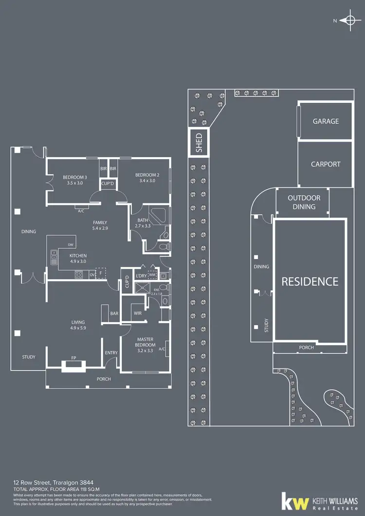 Floorplan of Homely house listing, 12 Row Street, Traralgon VIC 3844
