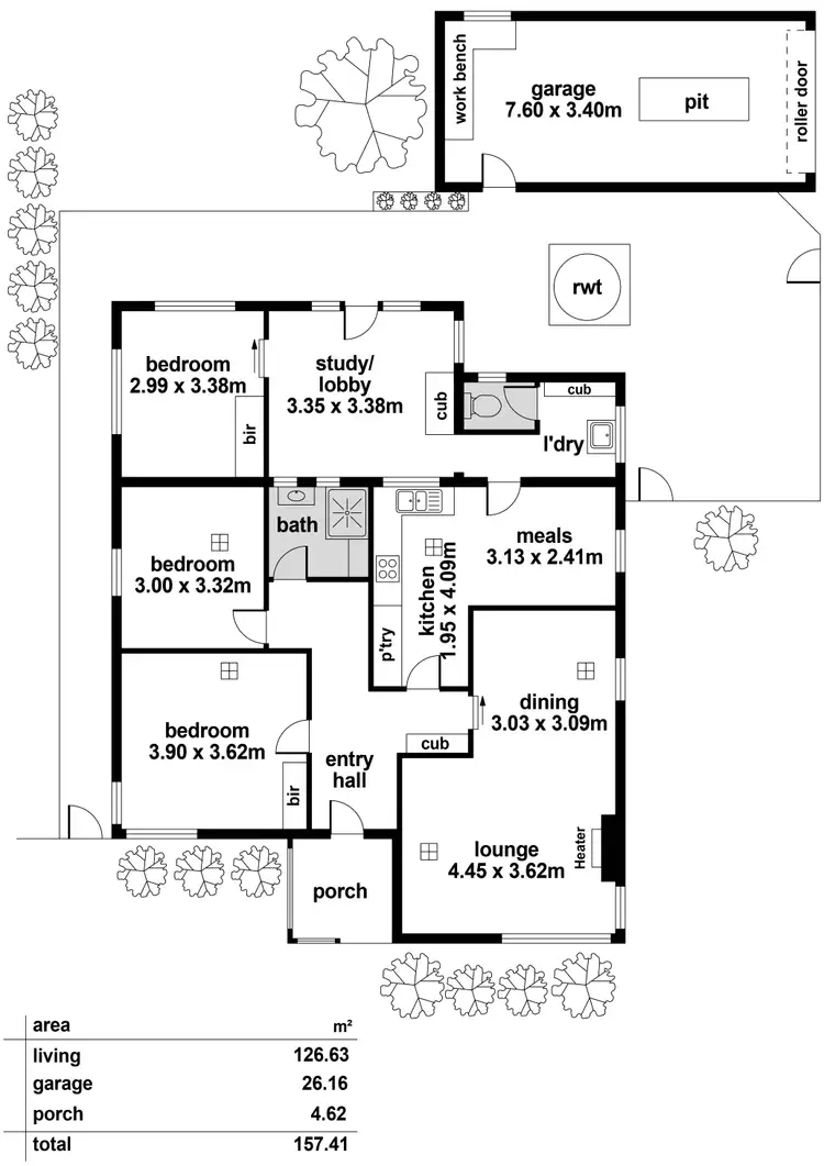 Floorplan of Homely house listing, 82 Rozelle Avenue, Melrose Park SA 5039
