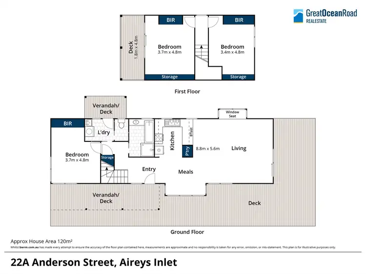 Floorplan of Homely house listing, 22A Anderson Street, Aireys Inlet VIC 3231