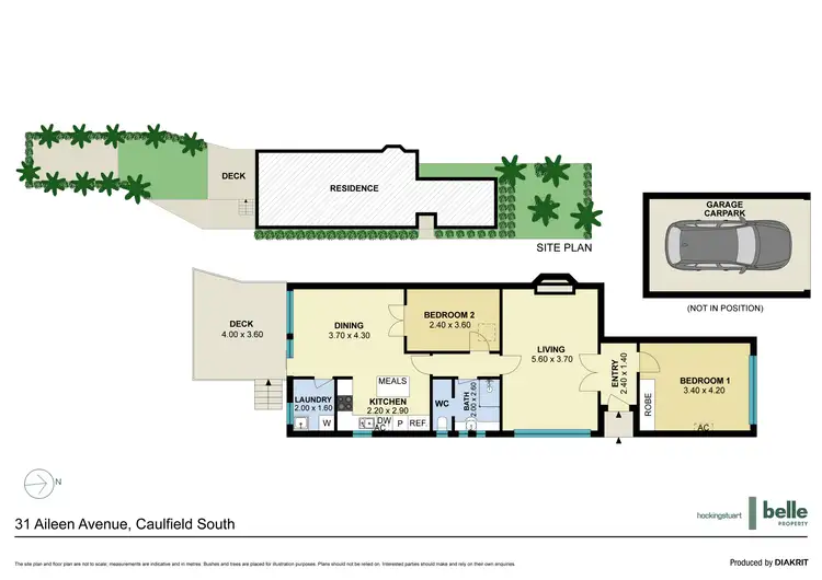 Floorplan of Homely semi-detached listing, 31 Aileen Avenue, Caulfield South VIC 3162