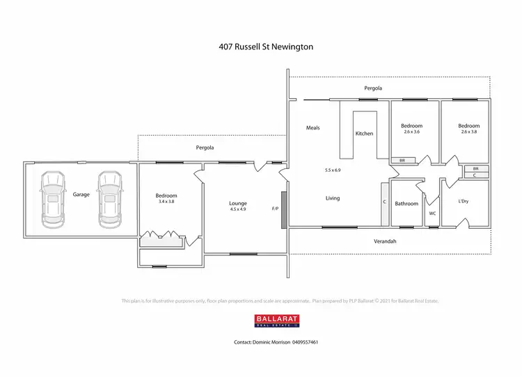 Floorplan of Homely house listing, 407 Russell Street, Newington VIC 3350