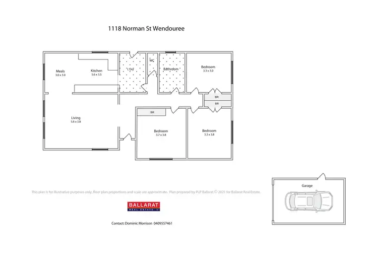 Floorplan of Homely house listing, 1118 Norman Street, Wendouree VIC 3355
