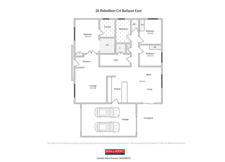 Floorplan of Homely house listing, 26 Rebellion Place, Ballarat East VIC 3350