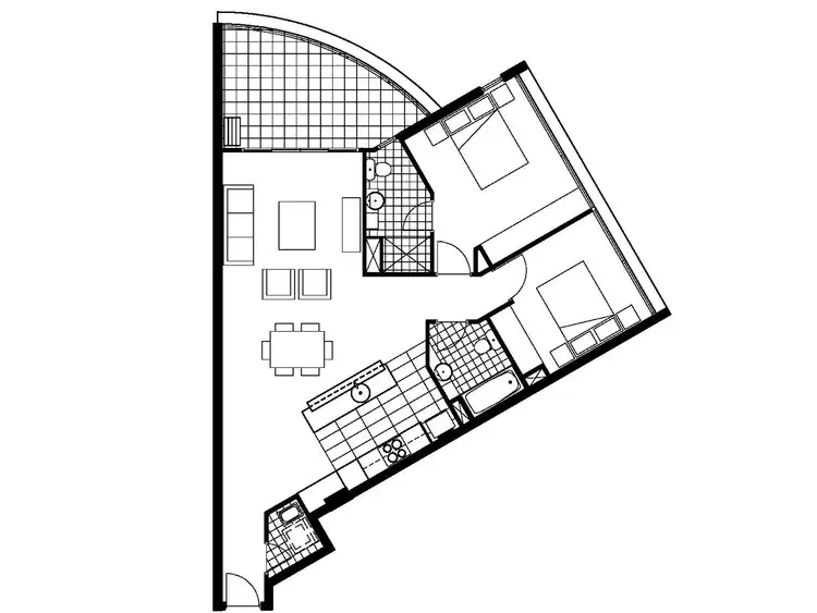 Floorplan of Homely unit listing, 357/1000 Ann Street, Fortitude Valley QLD 4006