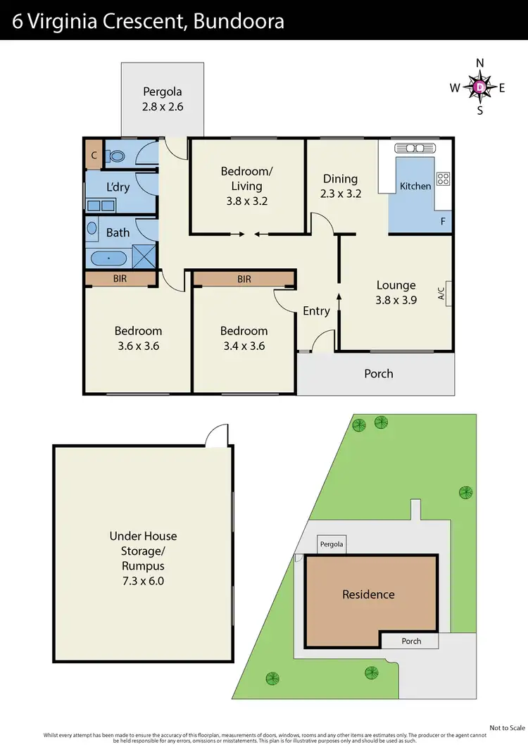 Floorplan of Homely house listing, 6 Virginia Crescent, Bundoora VIC 3083