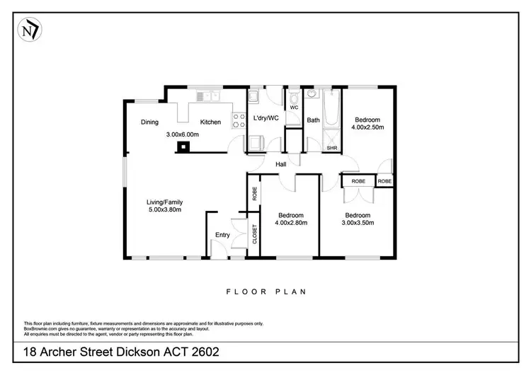 Floorplan of Homely house listing, 18 Archer Street, Dickson ACT 2602
