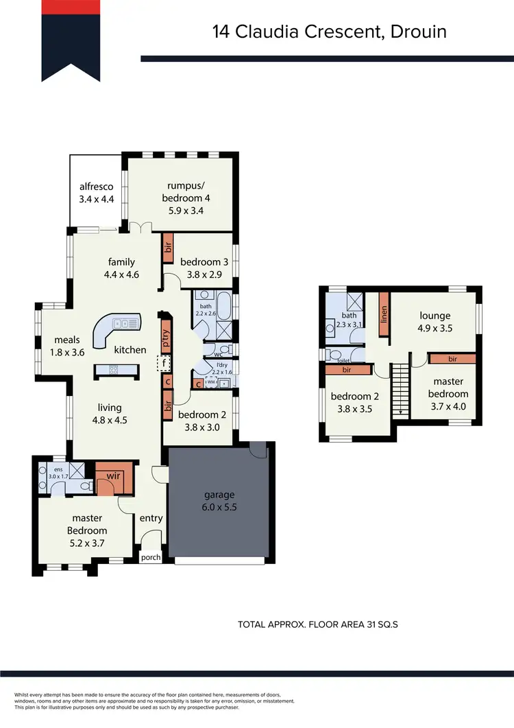 Floorplan of Homely house listing, 14 Claudia Crescent, Drouin VIC 3818