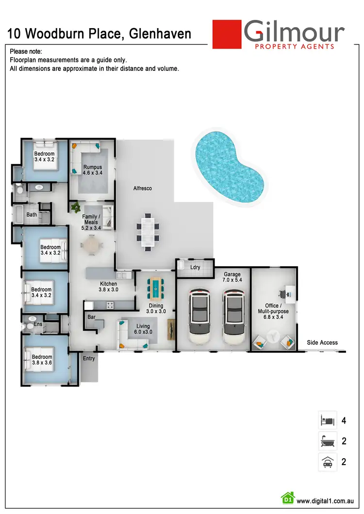 Floorplan of Homely house listing, 10 Woodburn Place, Glenhaven NSW 2156