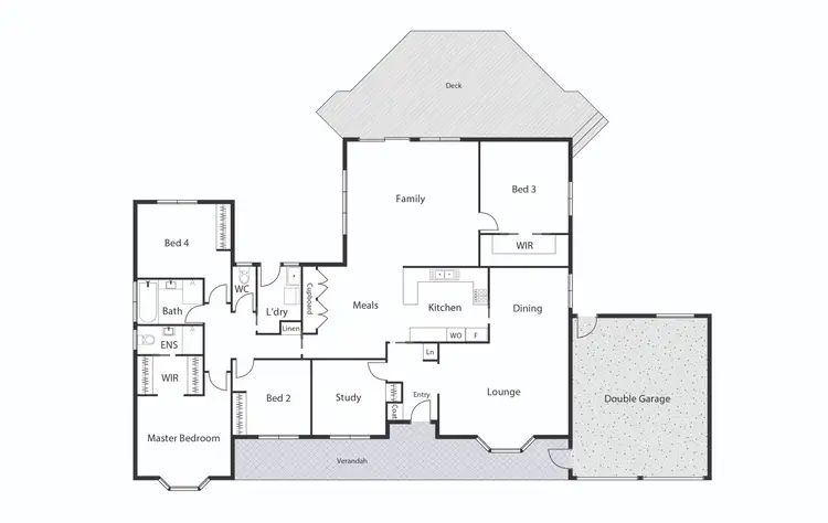 Floorplan of Homely house listing, 1 Bow Place, Fadden ACT 2904