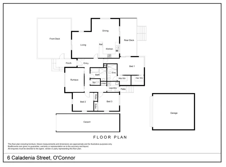Floorplan of Homely house listing, 6 Caladenia Street, O'connor ACT 2602