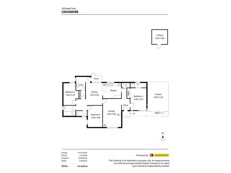 Floorplan of Homely house listing, 24 Eringa Court, Craigmore SA 5114