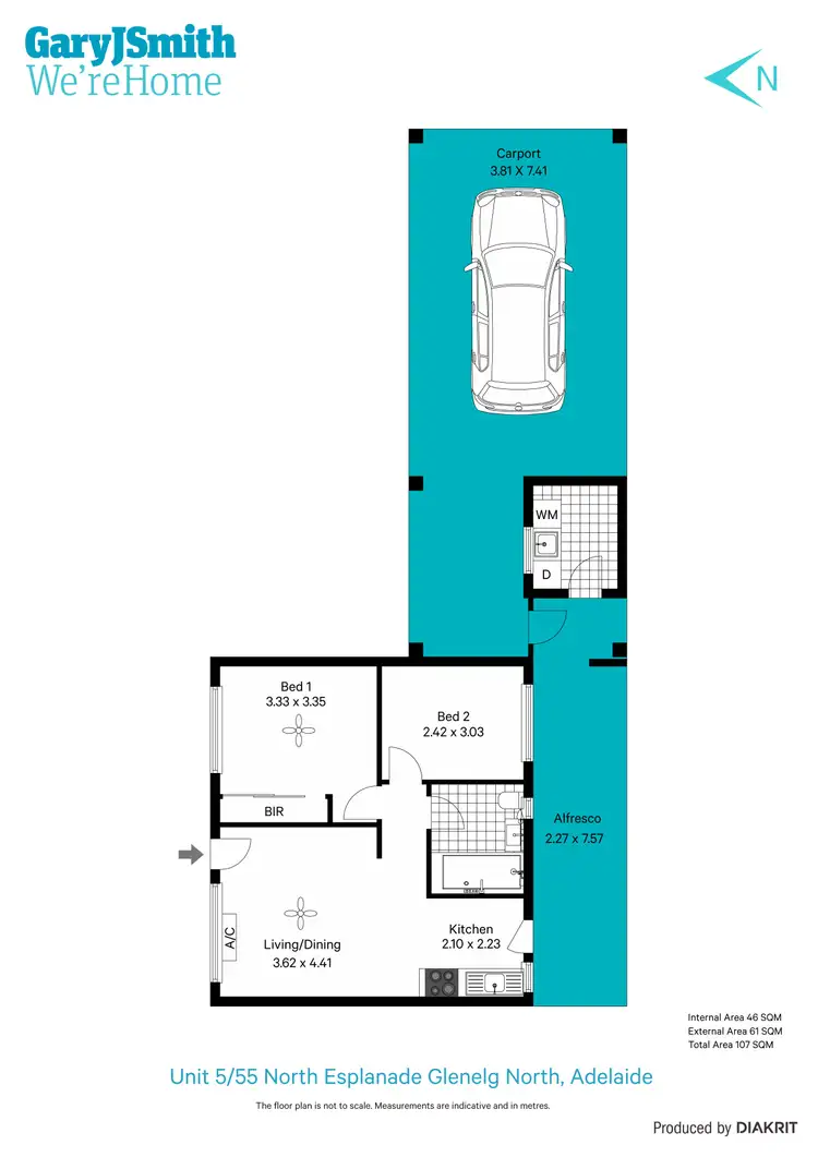 Floorplan of Homely unit listing, 5/55 North Esplanade, Glenelg North SA 5045