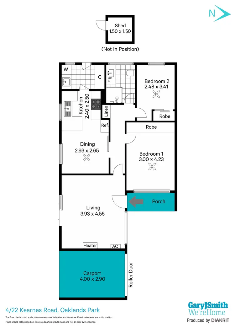 Floorplan of Homely unit listing, 4/22 Kearnes Road, Oaklands Park SA 5046