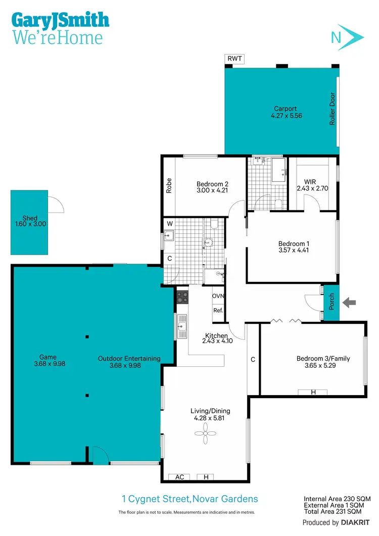 Floorplan of Homely house listing, 1 Cygnet Street, Novar Gardens SA 5040