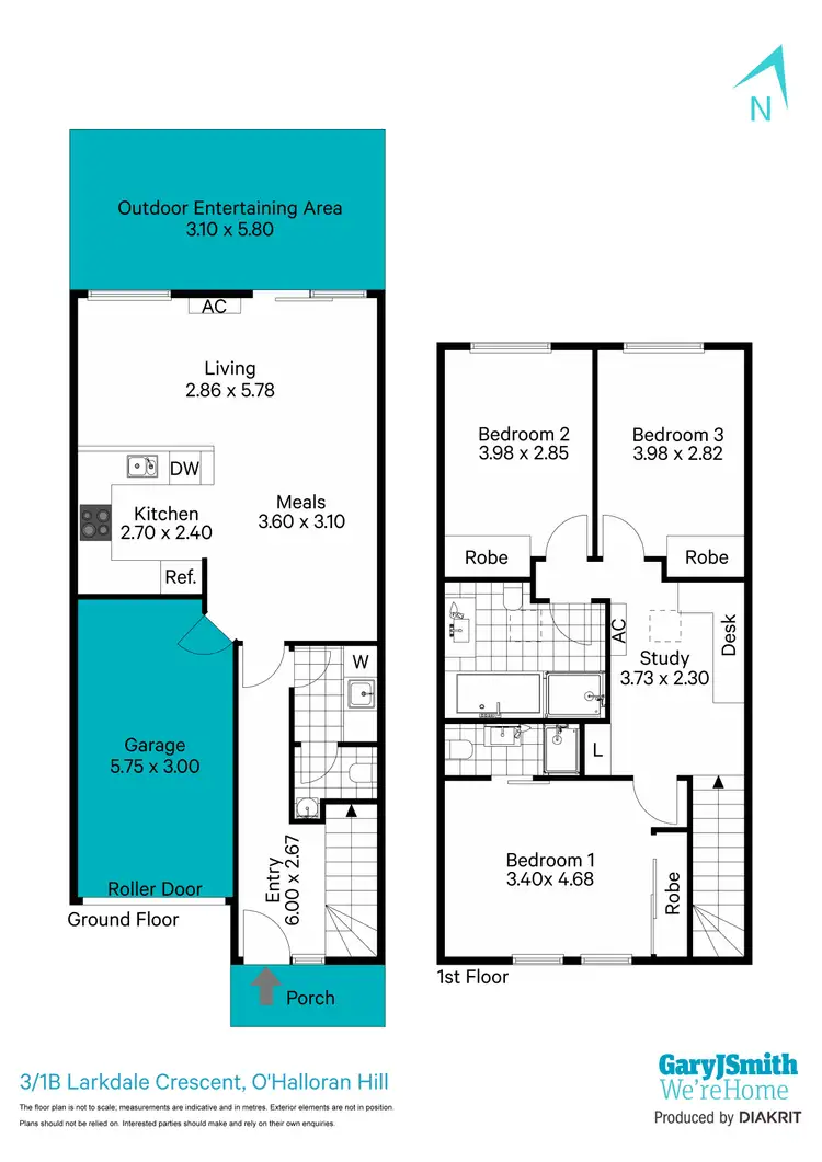 Floorplan of Homely townhouse listing, 3/1B Larkdale Crescent, O'halloran Hill SA 5158