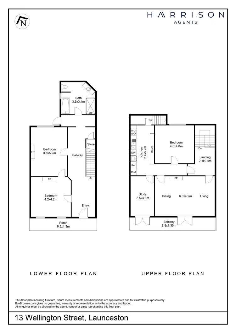 Floorplan of Homely house listing, 13 Wellington Street, Launceston TAS 7250
