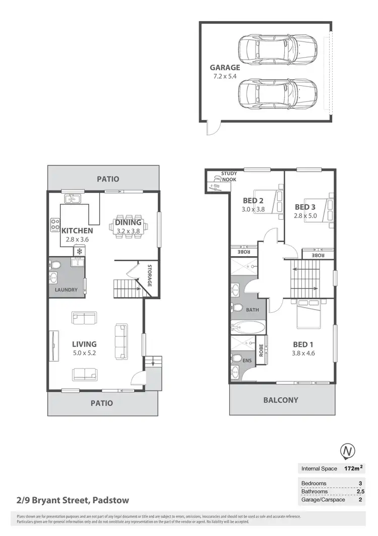 Floorplan of Homely townhouse listing, 2/9 Bryant Street, Padstow NSW 2211