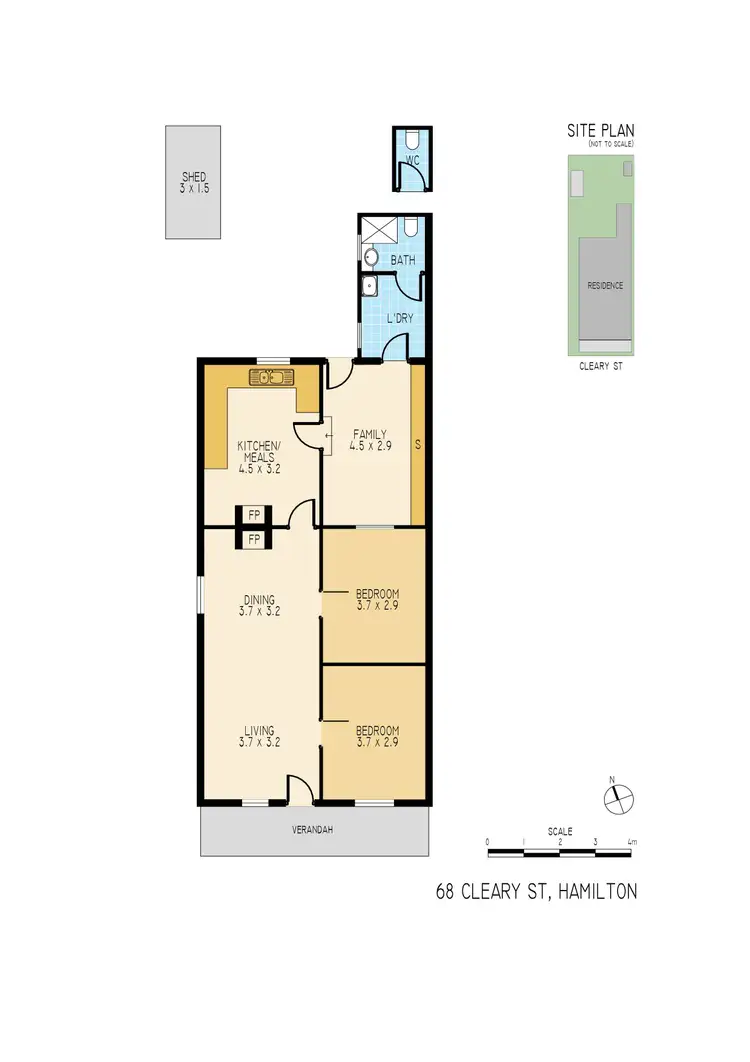 Floorplan of Homely house listing, 68 Cleary Street, Hamilton NSW 2303