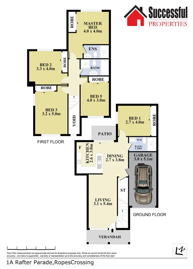 Floorplan of Homely townhouse listing, 1A Rafter Parade, Ropes Crossing NSW 2760