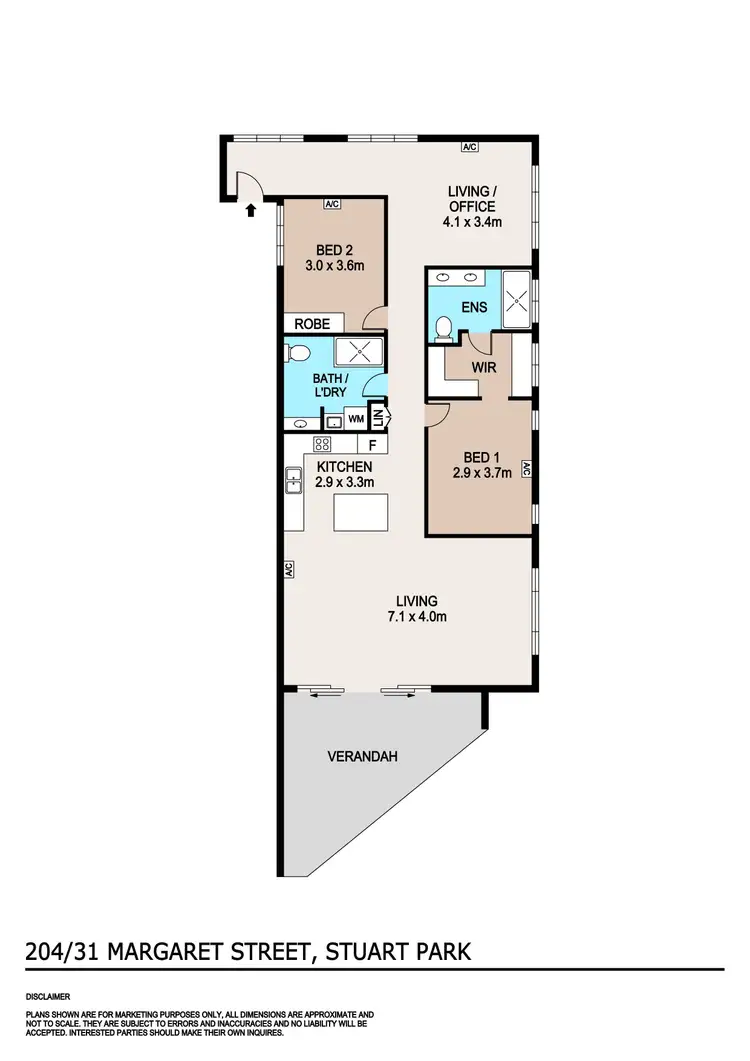 Floorplan of Homely apartment listing, 10/31 Margaret Street, Stuart Park NT 820