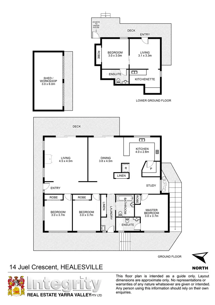 Floorplan of Homely house listing, 14 Juel Crescent, Healesville VIC 3777