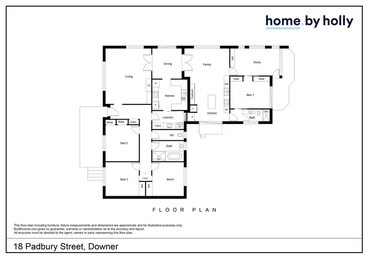 Floorplan of Homely house listing, 18 Padbury Street, Downer ACT 2602