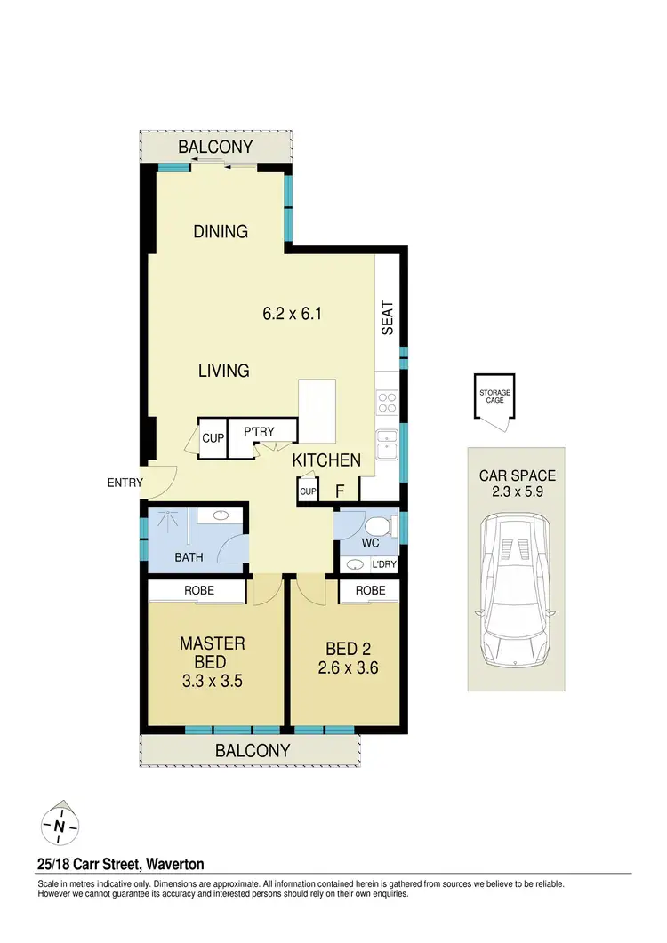 Floorplan of Homely apartment listing, 25/18 Carr Street, Waverton NSW 2060